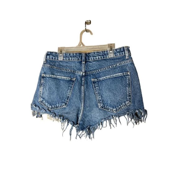 Zara High Rise Distressed Jean‎ Shorts Size 4 - Picture 5 of 6